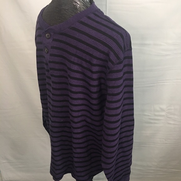Vintage Sears & Roebuck Thermal Striped Shirt  XXL - Picture 3 of 6